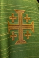 Ornat zielony z nadrukiem krzyża jerozolimskiego - KOD/7001/01/40 - HAF KOD/7001/01/40 - Dewocjonalia P.H. Jakóbczak - Katolicki sklep liturgiczny i hurtownia