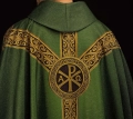Ornat zielony z nadrukiem PAX - KOD/7009/01/40 - HAF KOD/7009/01/40 - Dewocjonalia P.H. Jakóbczak - Katolicki sklep liturgiczny i hurtownia