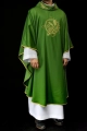 Ornat zielony z haftem kłosów zboża i krzyża - S-7054-01-53 - HAF S-7054-01-53 - Dewocjonalia P.H. Jakóbczak - Katolicki sklep liturgiczny i hurtownia