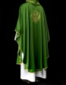 Ornat zielony z haftem kłosów zboża i krzyża - S-7054-01-53 - HAF S-7054-01-53 - Dewocjonalia P.H. Jakóbczak - Katolicki sklep liturgiczny i hurtownia
