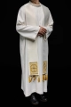 Stuła kapłańska ecru z haftowanym krzyżem - LE/2012/05 - HAF LE/2012/05 - Dewocjonalia P.H. Jakóbczak - Katolicki sklep liturgiczny i hurtownia