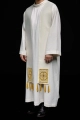 Stuła kapłańska ecru z haftowanym krzyżem - LE/2012/05 - HAF LE/2012/05 - Dewocjonalia P.H. Jakóbczak - Katolicki sklep liturgiczny i hurtownia