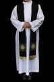 Aksamitna stuła kapłańska czarna z haftowanym krzyżem - LE/2029/07 - HAF LE/2029/07 - Dewocjonalia P.H. Jakóbczak - Katolicki sklep liturgiczny i hurtownia