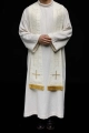 Stuła rzymska ecru z haftowanym krzyżem - HA2102-05 - HAF HA2102-05 - Dewocjonalia P.H. Jakóbczak - Katolicki sklep liturgiczny i hurtownia