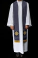 Aksamitna stuła kapłańska fioletowa z haftowanym krzyżem - LE/2029/03 - HAF LE/2029/03 - Dewocjonalia P.H. Jakóbczak - Katolicki sklep liturgiczny i hurtownia