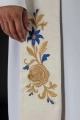 Stuła kapłańska ecru z haftem maryjnym - LE/2045/05 - HAF LE/2045/05 - Dewocjonalia P.H. Jakóbczak - Katolicki sklep liturgiczny i hurtownia