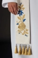 Stuła kapłańska ecru z haftem maryjnym - LE/2045/05 - HAF LE/2045/05 - Dewocjonalia P.H. Jakóbczak - Katolicki sklep liturgiczny i hurtownia
