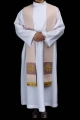 Aksamitna stuła kapłańska różowa z haftowanym krzyżem - LE/2029/08 - HAF LE/2029/08 - Dewocjonalia P.H. Jakóbczak - Katolicki sklep liturgiczny i hurtownia
