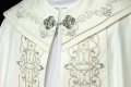 Welon naramienny ecru z haftem maryjnym - LE/3001/05 - HAF LE/3001/05 - Dewocjonalia P.H. Jakóbczak - Katolicki sklep liturgiczny i hurtownia