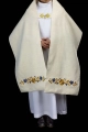 Welon naramienny ecru z haftem maryjnym - LE/4045/05 - HAF LE/4045/05 - Dewocjonalia P.H. Jakóbczak - Katolicki sklep liturgiczny i hurtownia