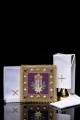 Fioletowy bawełniany komplet bielizny kielichowej z haftem kielicha eucharystycznego - S-5576/03 - HAF S-5576/03 - Dewocjonalia P.H. Jakóbczak - Katolicki sklep liturgiczny i hurtownia