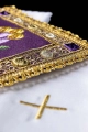 Fioletowy bawełniany komplet bielizny kielichowej z haftem kielicha eucharystycznego - S-5576/03 - HAF S-5576/03 - Dewocjonalia P.H. Jakóbczak - Katolicki sklep liturgiczny i hurtownia