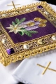 Fioletowy bawełniany komplet bielizny kielichowej z haftem kielicha eucharystycznego - S-5576/03 - HAF S-5576/03 - Dewocjonalia P.H. Jakóbczak - Katolicki sklep liturgiczny i hurtownia