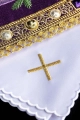 Fioletowy bawełniany komplet bielizny kielichowej z haftem kielicha eucharystycznego - S-5576/03 - HAF S-5576/03 - Dewocjonalia P.H. Jakóbczak - Katolicki sklep liturgiczny i hurtownia