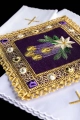 Fioletowy bawełniany komplet bielizny kielichowej z haftem kielicha eucharystycznego - S-5576/03 - HAF S-5576/03 - Dewocjonalia P.H. Jakóbczak - Katolicki sklep liturgiczny i hurtownia