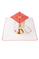 Czerwony komplet bielizny kielichowej z haftem kielicha i krzyża - KDT/5028/02 - HAF KDT/5028/02 - Dewocjonalia P.H. Jakóbczak - Katolicki sklep liturgiczny i hurtownia