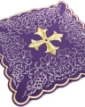 Fioletowy komplet bielizny kielichowej z haftem kielicha i krzyża - KDT/5028/03 - HAF KDT/5028/03 - Dewocjonalia P.H. Jakóbczak - Katolicki sklep liturgiczny i hurtownia