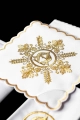 Biały komplet bielizny kielichowej z haftem Alfa i Omega - KDT/5031/04 - HAF KDT/5031/04 - Dewocjonalia P.H. Jakóbczak - Katolicki sklep liturgiczny i hurtownia