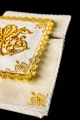 Biały komplet bielizny kielichowej z haftem maryjnym - HA/5012 - HAF HA/5012 - Dewocjonalia P.H. Jakóbczak - Katolicki sklep liturgiczny i hurtownia