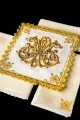 Biały komplet bielizny kielichowej z haftem maryjnym - HA/5012 - HAF HA/5012 - Dewocjonalia P.H. Jakóbczak - Katolicki sklep liturgiczny i hurtownia