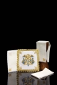 Biały komplet bielizny kielichowej z haftem maryjnym i kielichem eucharystycznym - HA/5014 - HAF HA/5014 - Dewocjonalia P.H. Jakóbczak - Katolicki sklep liturgiczny i hurtownia