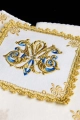 Biały komplet bielizny kielichowej z haftem maryjnym i kielichem eucharystycznym - HA/5014 - HAF HA/5014 - Dewocjonalia P.H. Jakóbczak - Katolicki sklep liturgiczny i hurtownia