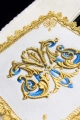 Biały komplet bielizny kielichowej z haftem maryjnym i kielichem eucharystycznym - HA/5014 - HAF HA/5014 - Dewocjonalia P.H. Jakóbczak - Katolicki sklep liturgiczny i hurtownia