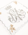 Biały komplet bielizny kielichowej z haftem maryjnym - KDT/5044/04 - HAF KDT/5044/04 - Dewocjonalia P.H. Jakóbczak - Katolicki sklep liturgiczny i hurtownia
