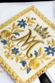 Biały komplet bielizny kielichowej z haftem maryjnym - LE/5045 - HAF LE/5045 - Dewocjonalia P.H. Jakóbczak - Katolicki sklep liturgiczny i hurtownia