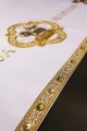 Obrus ołtarzowy na Wielkanoc z Barankiem Paschalnym i haftem Alleluja, 150 x 300 cm - S-8872-04 150*300 - HAF S-8872-04 150*300 - Dewocjonalia P.H. Jakóbczak - Katolicki sklep liturgiczny i hurtownia