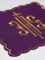 Zestaw palek kielichowych z symbolem IHS w czterech kolorach liturgicznych - KPA4/029 - HAF KPA4/029 - Dewocjonalia P.H. Jakóbczak - Katolicki sklep liturgiczny i hurtownia