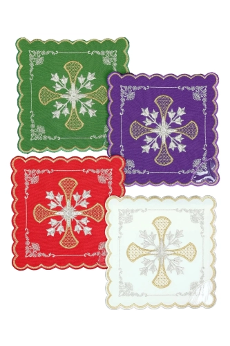 c13b3b7bc4ed4fff8e6e768f1c50eb03 Zestaw czterech liturgicznych palek z haftem Krzyża - KPA4/172