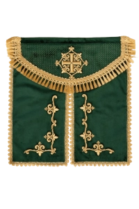 Aksamitna zielona zasłonka na tabernakulum - LE/9629/01