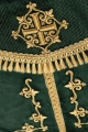 Aksamitna zielona zasłonka na tabernakulum - LE/9629/01 - HAF LE/9629/01 - Dewocjonalia P.H. Jakóbczak - Katolicki sklep liturgiczny i hurtownia