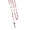 Różaniec - szkło - 6 mm - marmurek - MIX - pudełko - JS R293 - Dewocjonalia P.H. Jakóbczak - Katolicki sklep liturgiczny i hurtownia