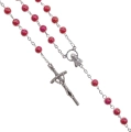 Różaniec - szkło - 6 mm - marmurek - MIX - pudełko - JS R293 - Dewocjonalia P.H. Jakóbczak - Katolicki sklep liturgiczny i hurtownia