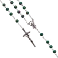 Różaniec - szkło - 6 mm - marmurek - MIX - pudełko - JS R293 - Dewocjonalia P.H. Jakóbczak - Katolicki sklep liturgiczny i hurtownia