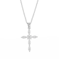Naszyjnik - krzyż - cyrkonie - ozdobne opakowanie - JS N328 - Dewocjonalia P.H. Jakóbczak - Katolicki sklep liturgiczny i hurtownia
