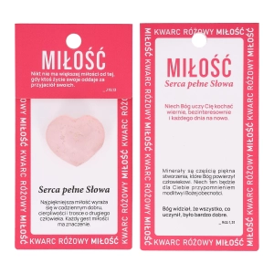 Kamień naturalny - Serce - Błogosławieństwo - Cytat - Cnota  - MIX
