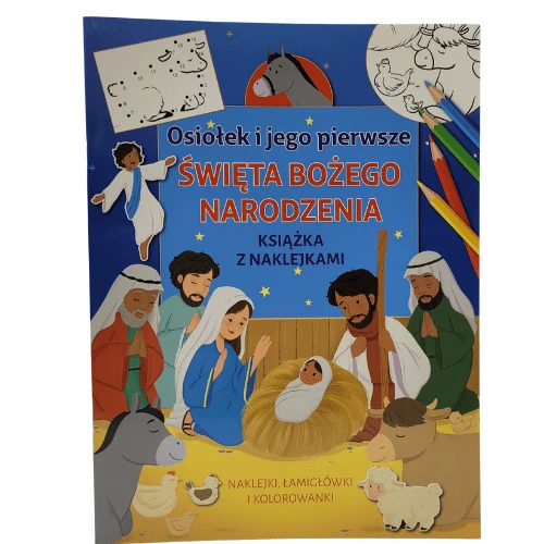 Osiołek i jego pierwsze Święta Bożego Narodzenia - przednia okładka publikacji Osiołek i jego pierwsze Święta Bożego Narodzenia
