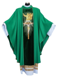 Ornat zielony "Trójca Święta" - ciemny pas