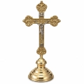 Krzyż ołtarzowy mosiężny  - JM K-25 - Dewocjonalia P.H. Jakóbczak - Katolicki sklep liturgiczny i hurtownia