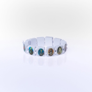 Bransoletka z wizerunkami świętych - mix kolorów