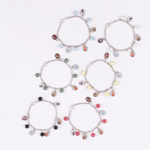  Bransoletka dziesiątka różańca - wizerunki świętych