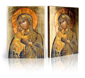 Ikona Religijna Matka Boża z Dzieciątkiem Jezus (Eleusa)