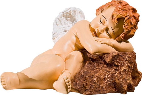 Anioł - śpiący na pniu (40×25 cm) - ELM 930 - Dewocjonalia P.H. Jakóbczak - Katolicki sklep liturgiczny i hurtownia