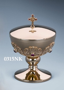 Puszka śr,12 - kamienie czerwone w koszyczku