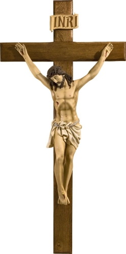 Korpus Chrystusa 100 cm na krzyżu (156×78 cm) - ELM 175 - Dewocjonalia P.H. Jakóbczak - Katolicki sklep liturgiczny i hurtownia