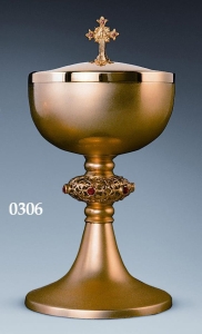 Puszka śr,12 - nodus ażur, kamienie czerwone