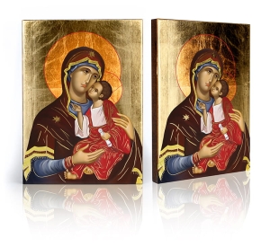 Ikona Religijna Matka Boża z Dzieciątkiem Jezus (Eleusa)